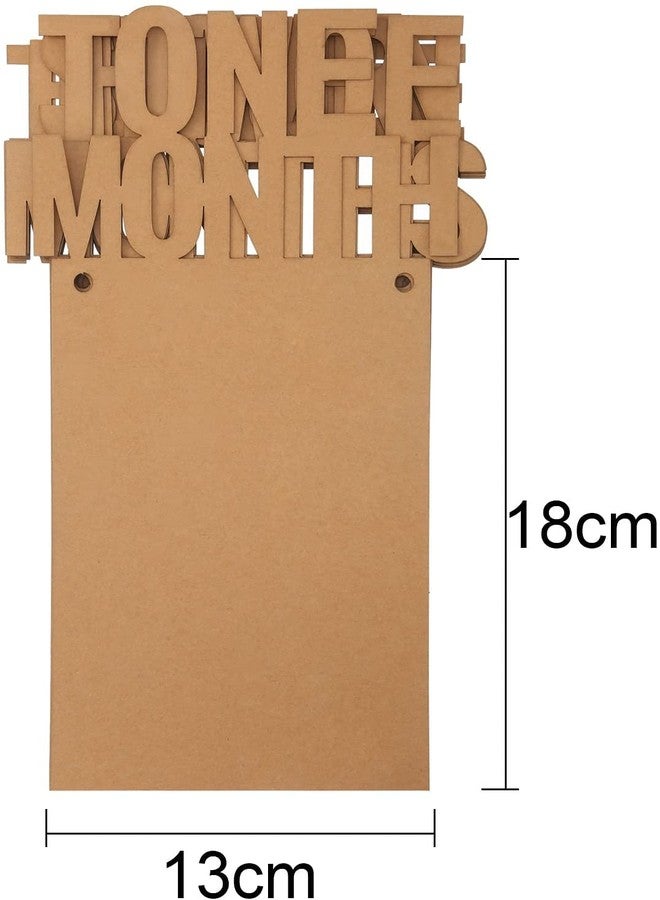 HEMITO 1st Birthday Baby Photo Banner for Newborn to 12 Months, Monthly Milestone Photograph Bunting Garland, First Birthday Celebration Decoration (Brown) - Image 2